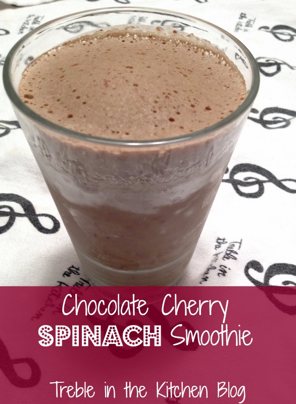 chocolate cherry spinach smoothie