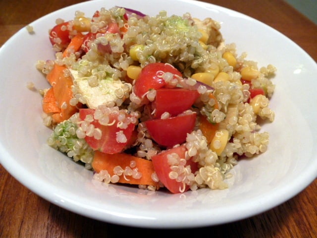 fresh quinoa veggie salad