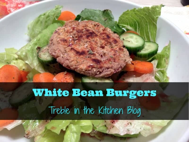 white bean burgers via treble in the kitchen
