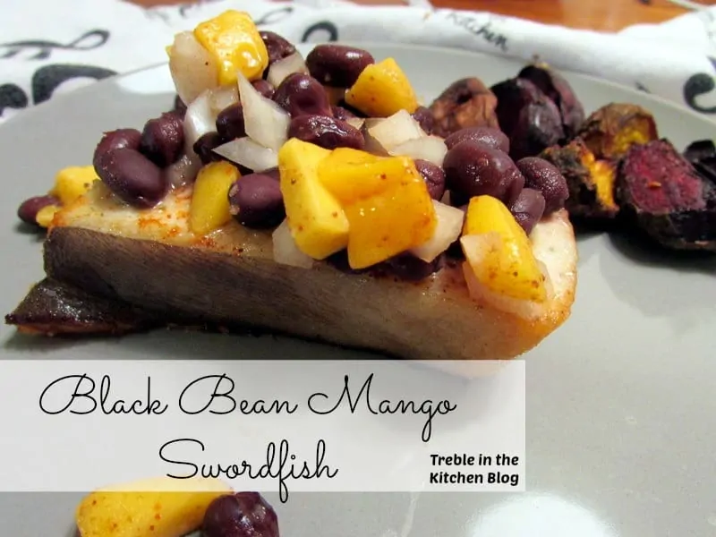 black bean mango swordfish text