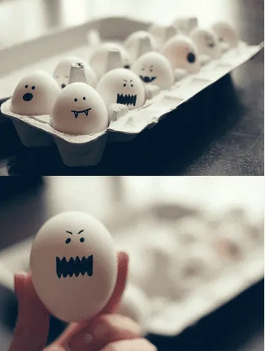 ghostly hardboiled eggs