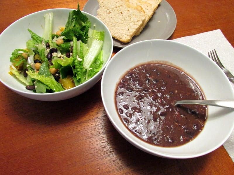 Black bean soup Lunch 1