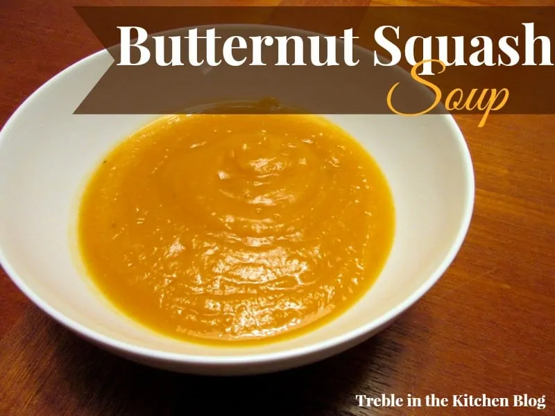Butternut Squash Soup via Treble in the Kitchen blog