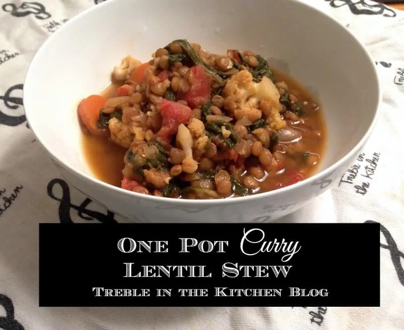 One Pot Curry Lentil Stew via Treble in the Kitchen