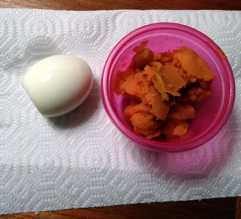 egg and sweet potato