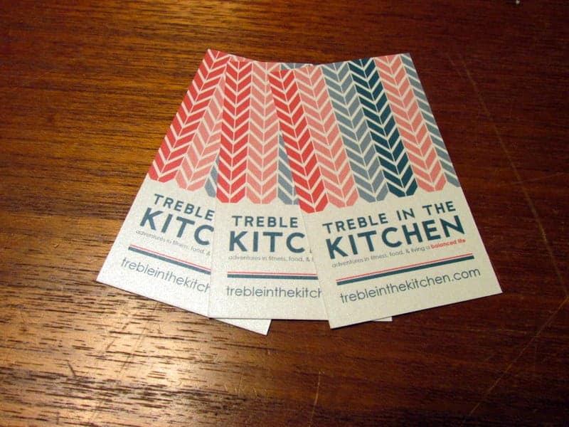 treble in the kitchen business cards