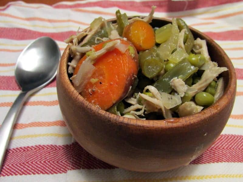 Simple Slow Cooker Chicken Soup via Treble in the Kitchen