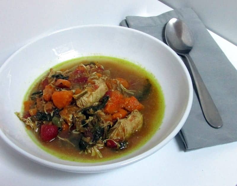 chicken sweet potato spinach curry