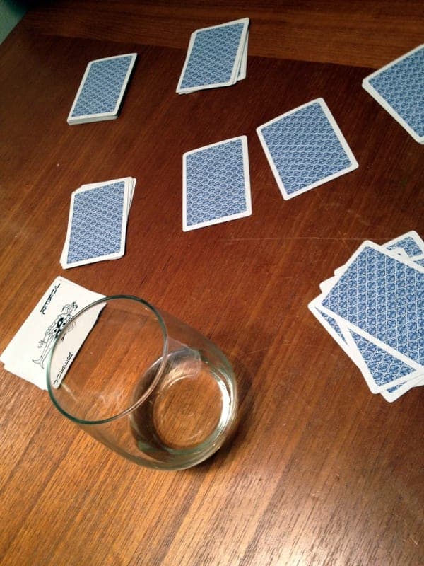 cards and wine