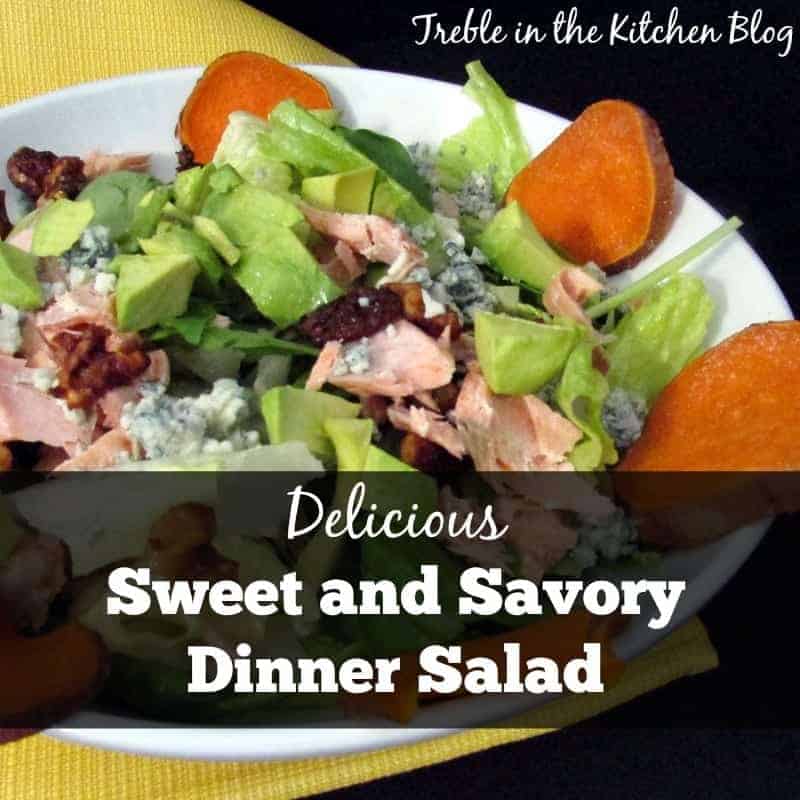 sweet and savory dinner salad via treble in the kitchen blog.jpg