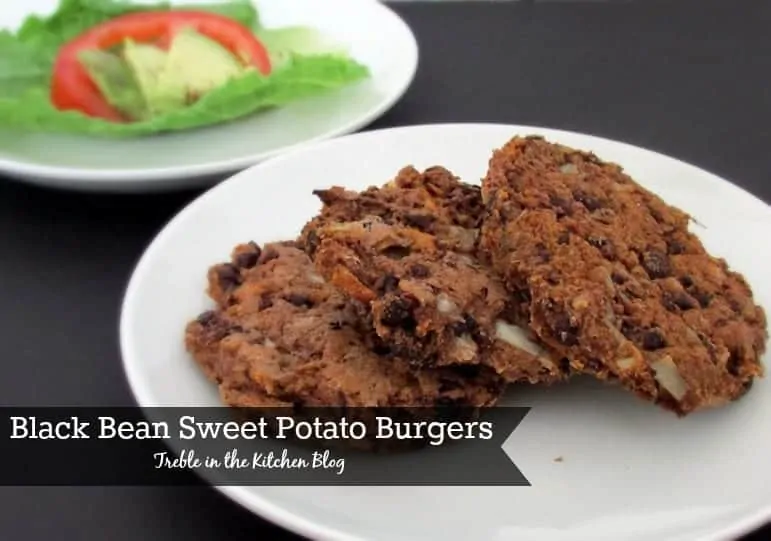 Black Bean Sweet Potato Burgers via Treble in the Kitchen
