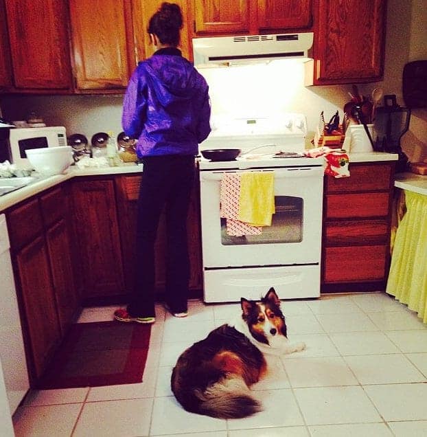 tara and wiley in the kitchen