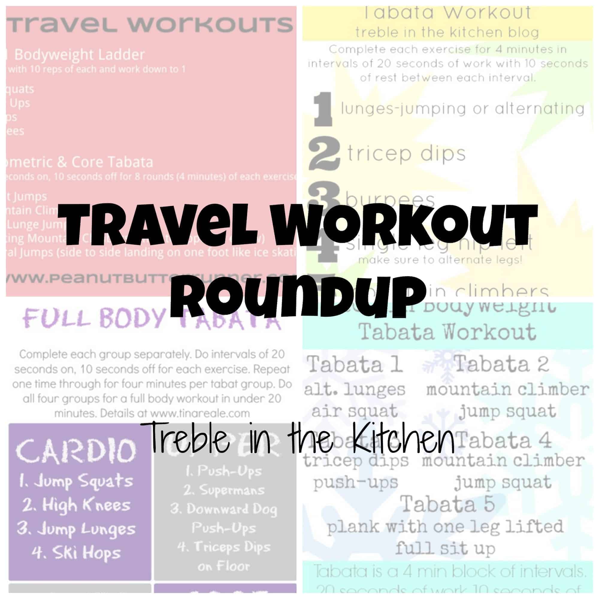 Travel Workout Roundup via Treble in the Kitchen