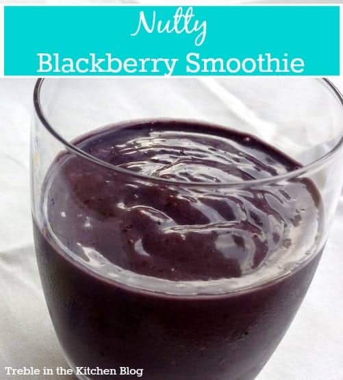 Nutty Blackberry Smoothie via Treble in the Kitchen