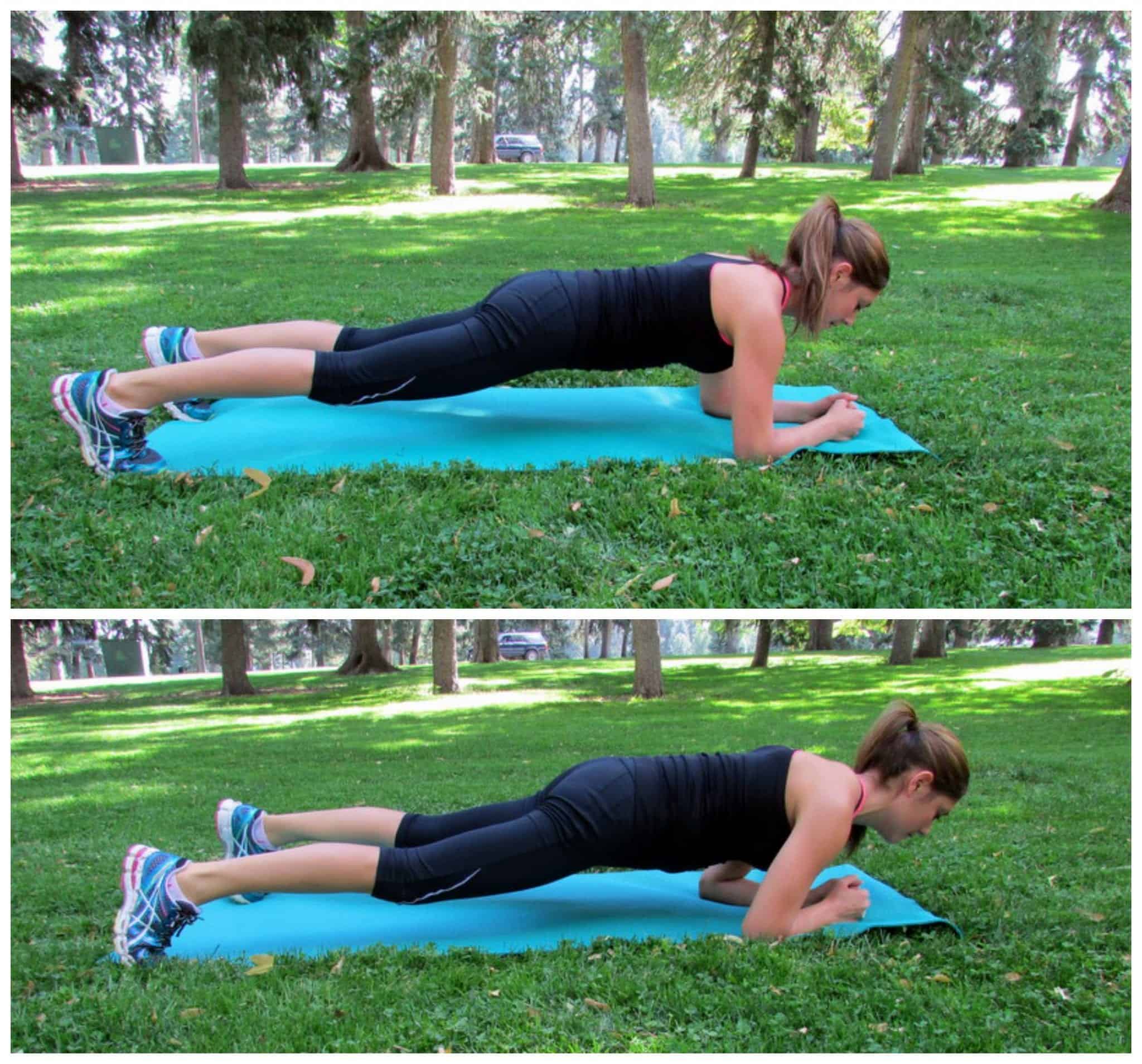 Shift forward and back plank