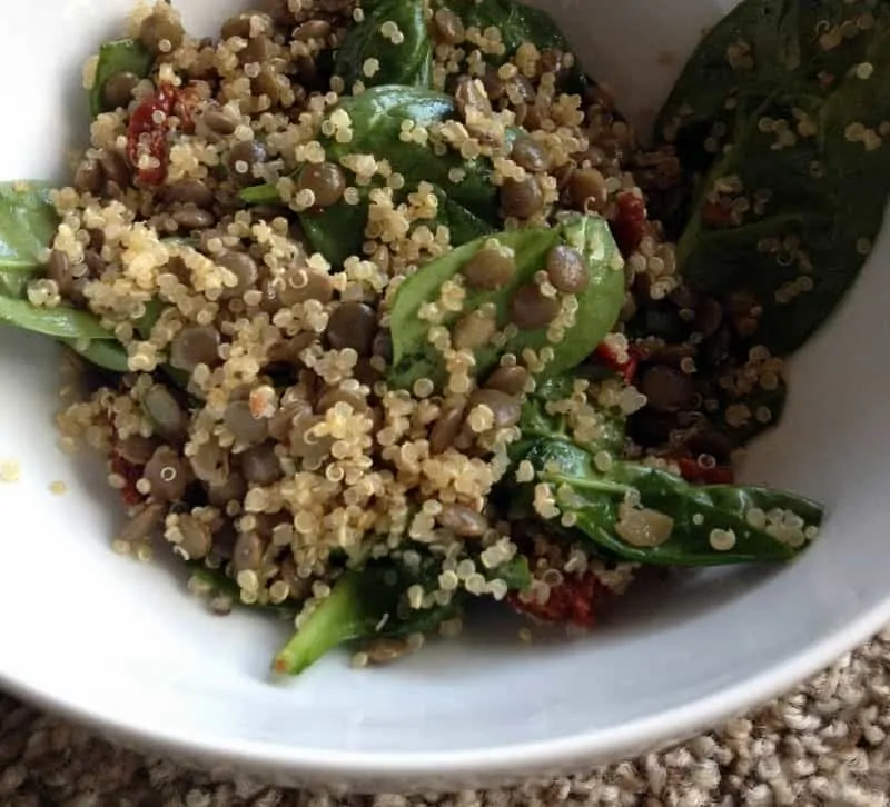 quinoa lentil salad from fitnessista