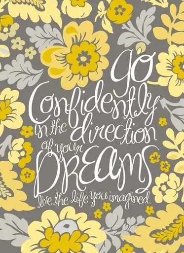 go confidently in the direction of your dreams