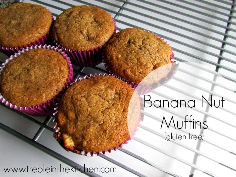 Banana Nut Muffins via Treble in the Kitchen