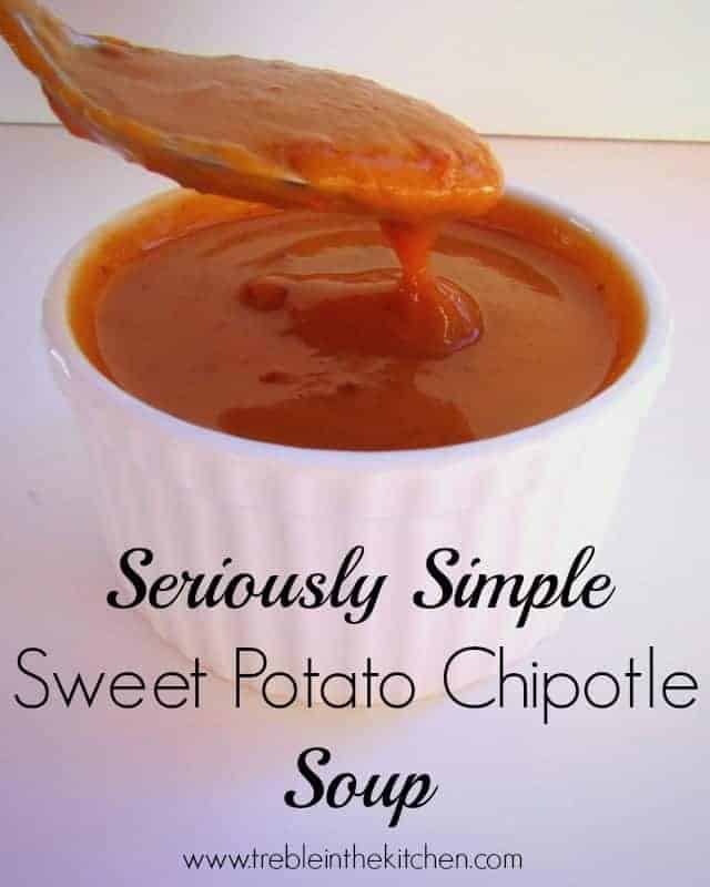 Sweet Potato Chipotle Soup via Treble in the Kitchen
