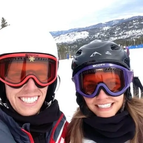Brian and Tara Skiing