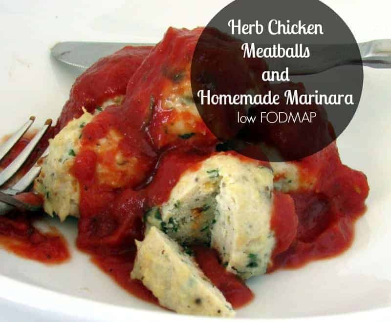 Herb Chicken Meatballs and Homemade Marinara via Treble in the Kitchen
