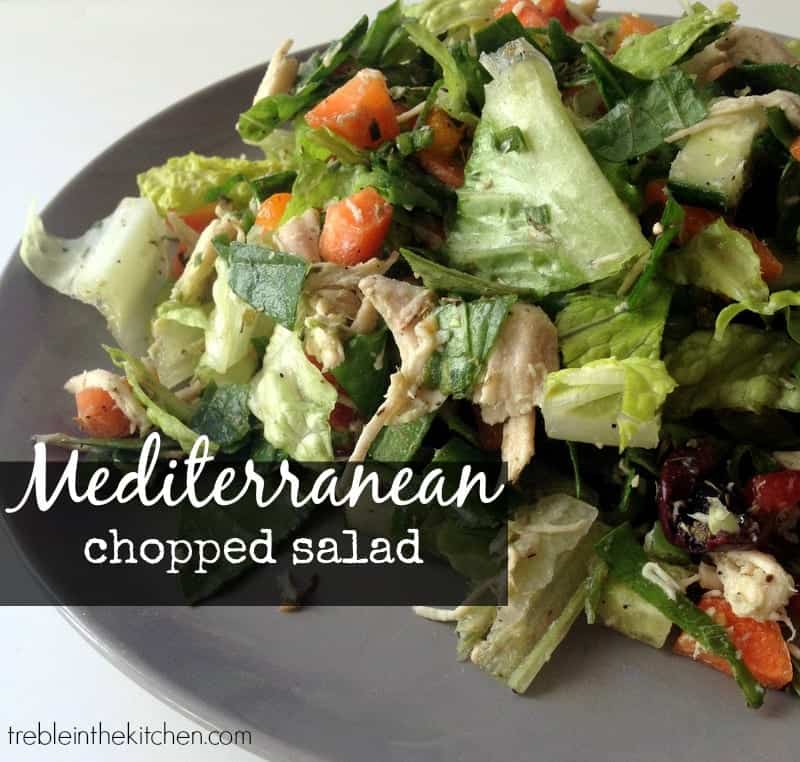 Mediterranean Chopped Salad via Treble in the Kitchen