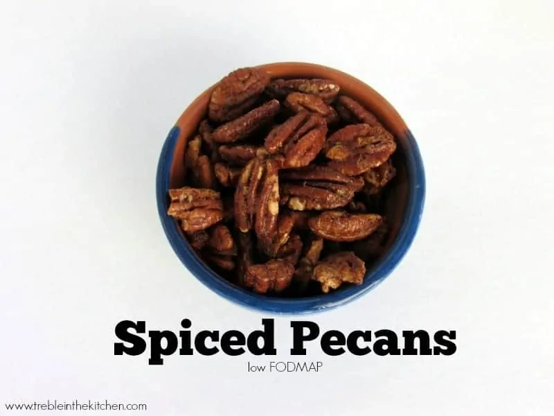 Spiced Pecans low FODMAP via Treble in the Kitchen