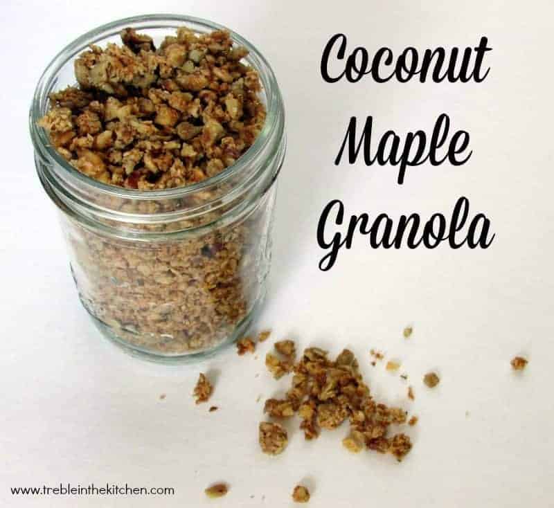 Coconut Maple Granola low FODMAP paleo friendly via Treble in the Kitchen