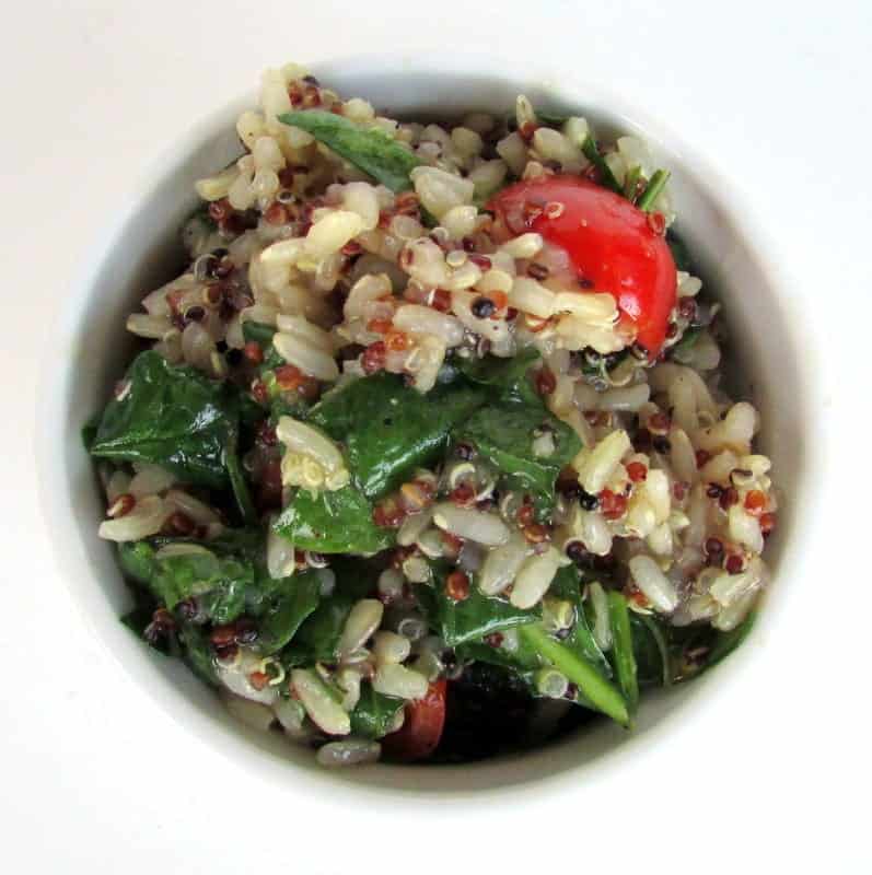 Sprouted rice and quinoa salad via treble in the kitchen