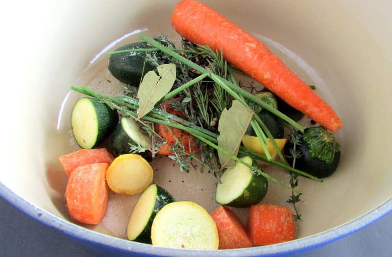 low FODMAP vegetable broth via Treble in the Kitchen
