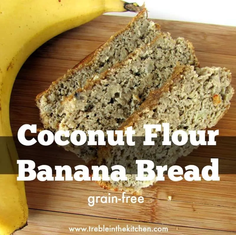 Coconut Flour Banana Bread via Treble in the Kitchen