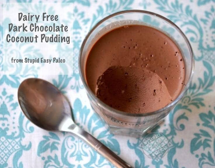 Dairy Free Dark Chocolate Coconut Pudding via Pinterest