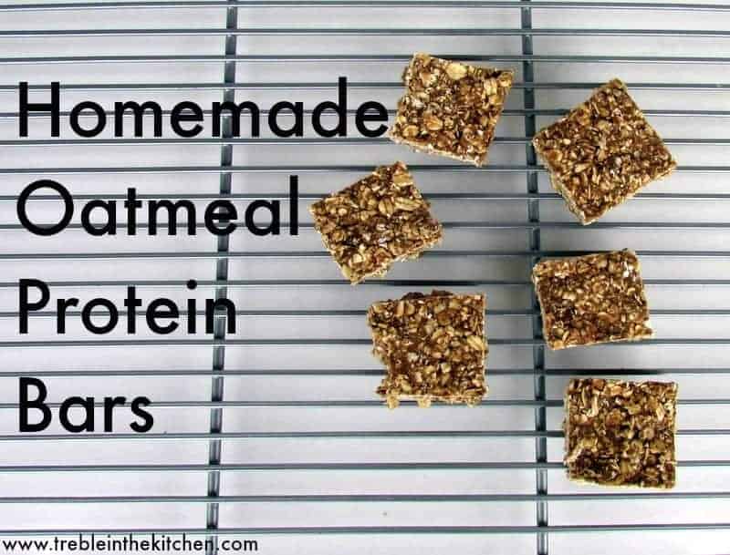 Homemade Oatmeal Protein Bars via Treble in the Kitchen