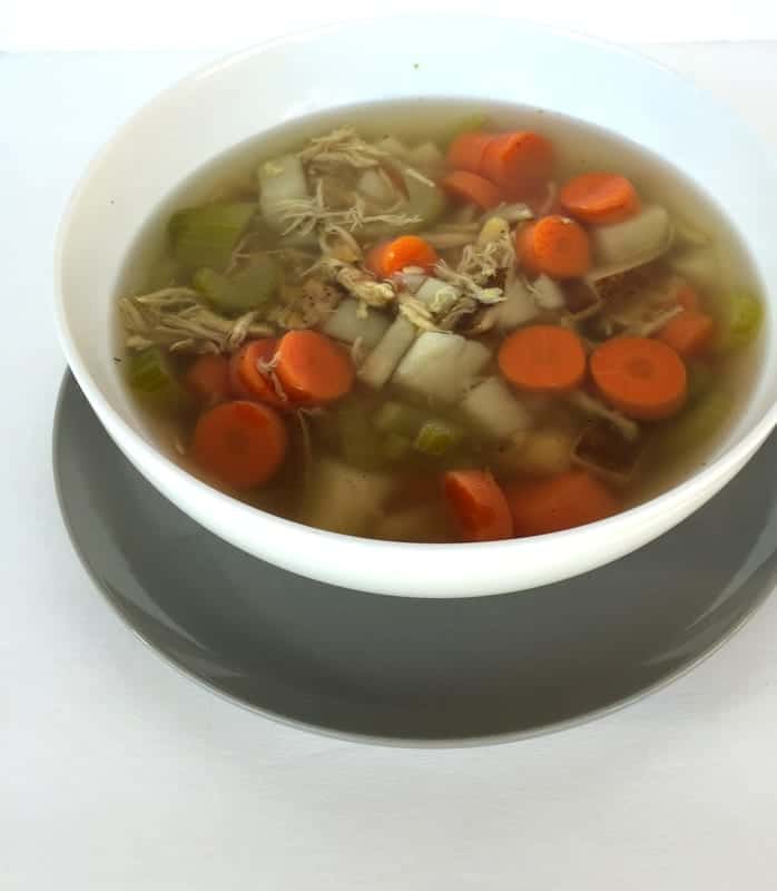 Noodleless Chicken Soup from Treble in the Kitchen low FODMAP, paleo friendly, gluten and grain free