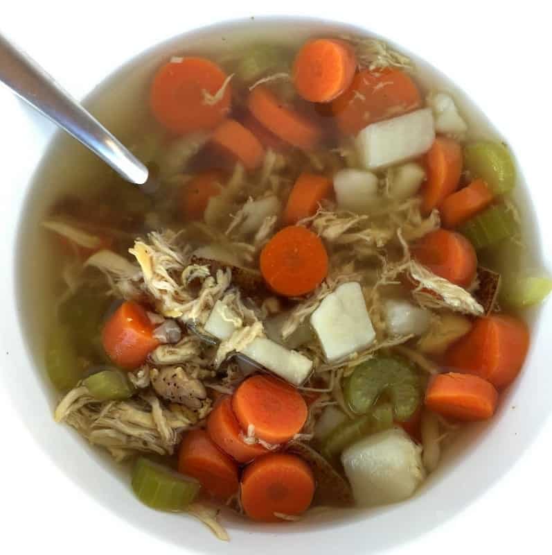 Noodleless Chicken Soup from Treble in the Kitchen low FODMAP, paleo friendly, gluten and grain free