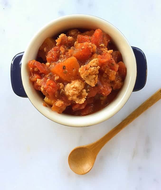 Slow Cooker Chicken Butternut Chili from Treble in the Kitchen