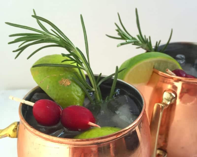 Cranberry Kombucha Mule from Treble in the Kitchen