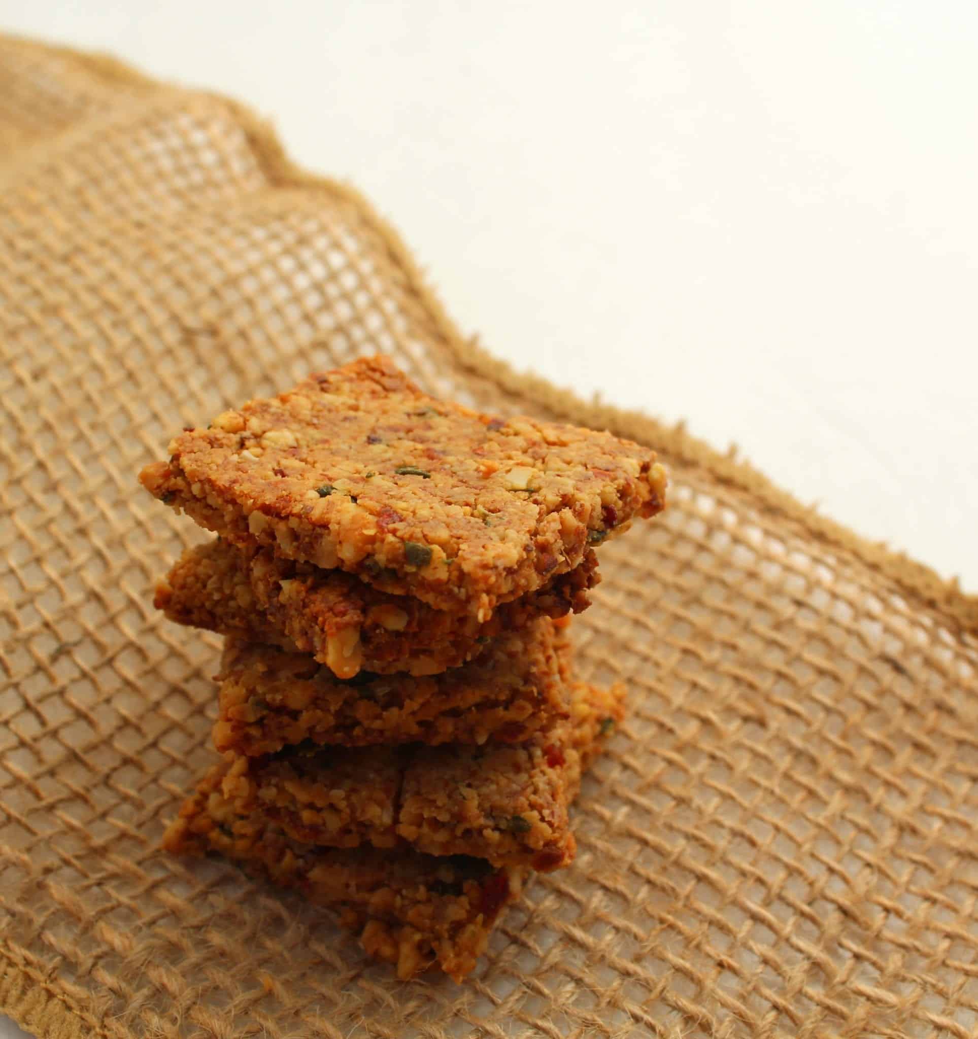 Cranberry Rosemary Almond Crackers from Treble in the Kitchen grain free, gluten free, paleo, whole 30, vegan