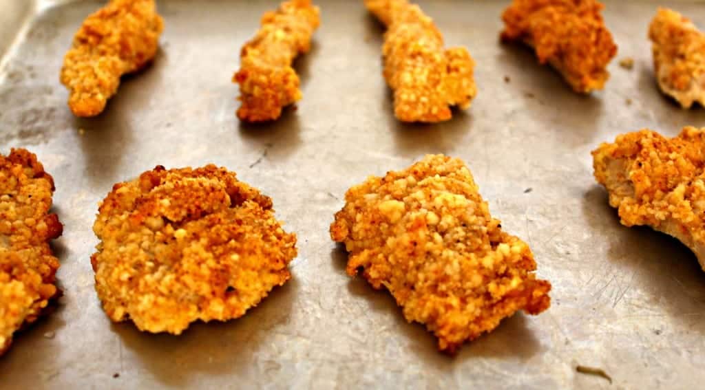 Baked Almond Chicken Tenders from Treble in the Kitchen paleo gluten free grain free whole 30