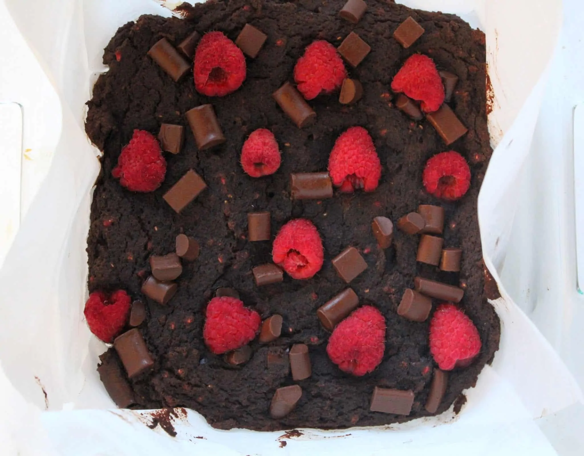 Paleo Raspberry Brownies from Treble in the Kitchen