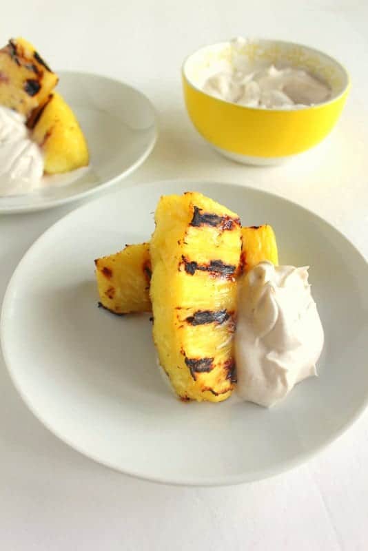 Grilled Pineapple with Coconut Cinnamon Whipped Cream
