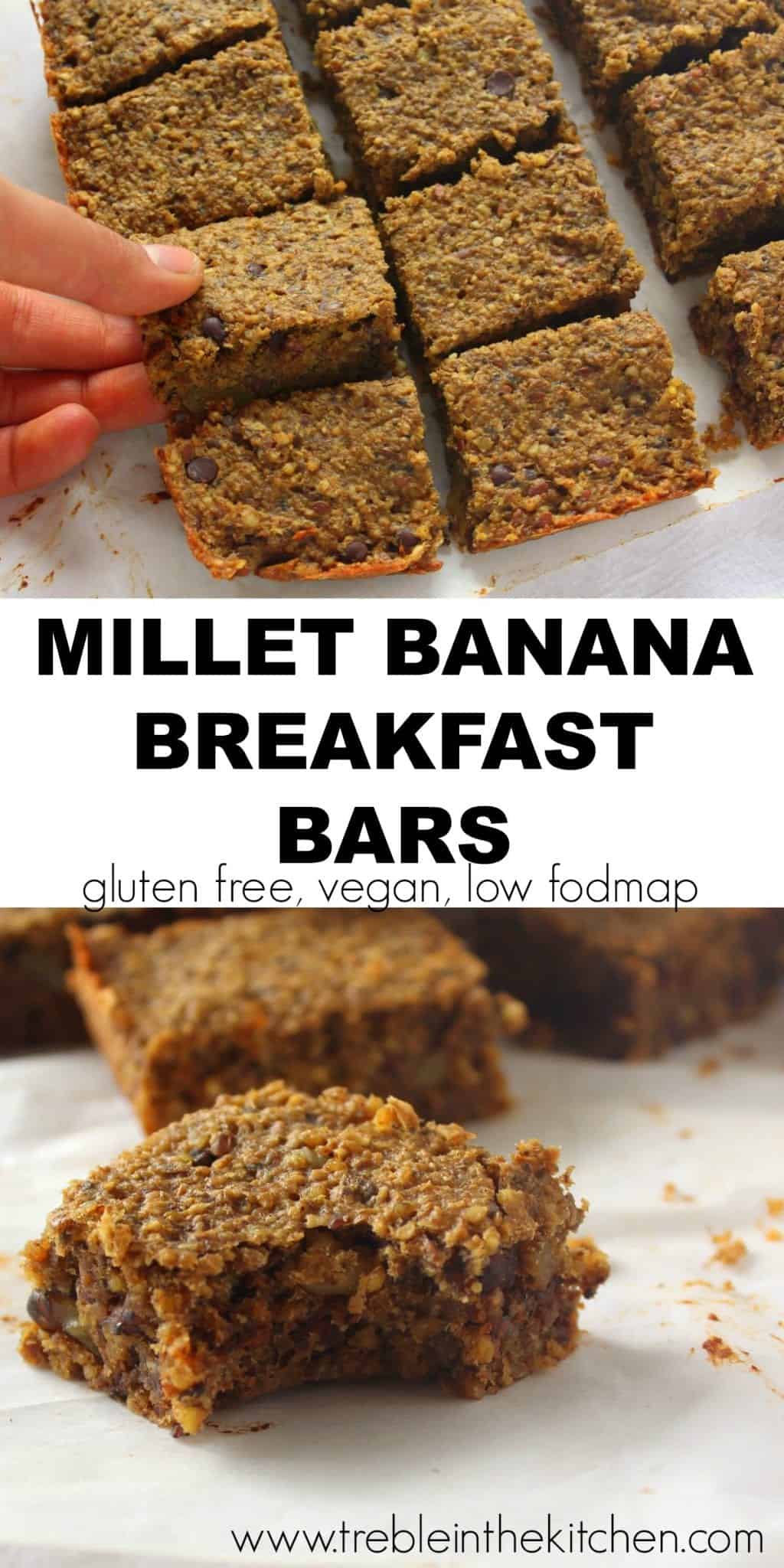 Millet Banana Breakfast Bars | Treble in the Kitchen