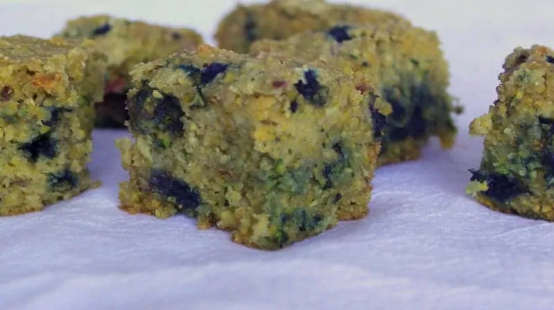 Red and Blue Berry Thyme Zucchini Cornbread from Treble in the Kitchen