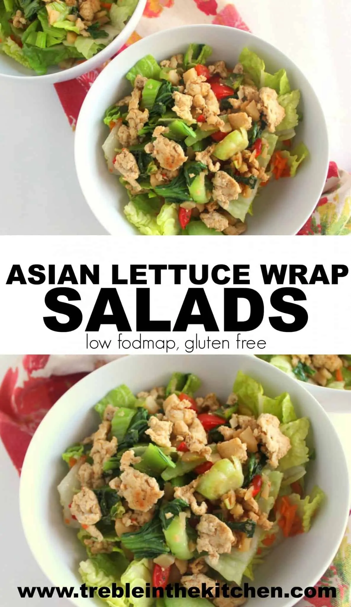 Asian Lettuce Wrap Salad from Treble in the Kitchen
