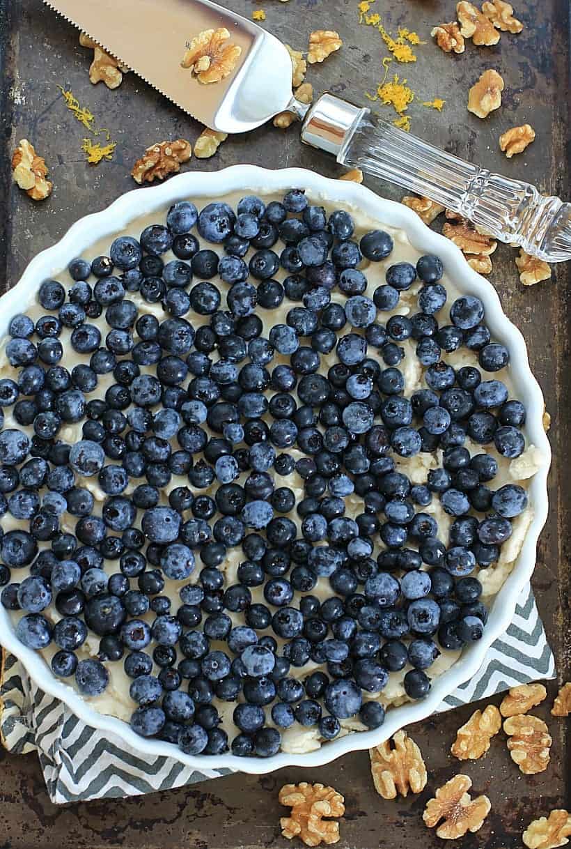 no bake blueberry lemon ice cream pie with walnut crust by ea stewart
