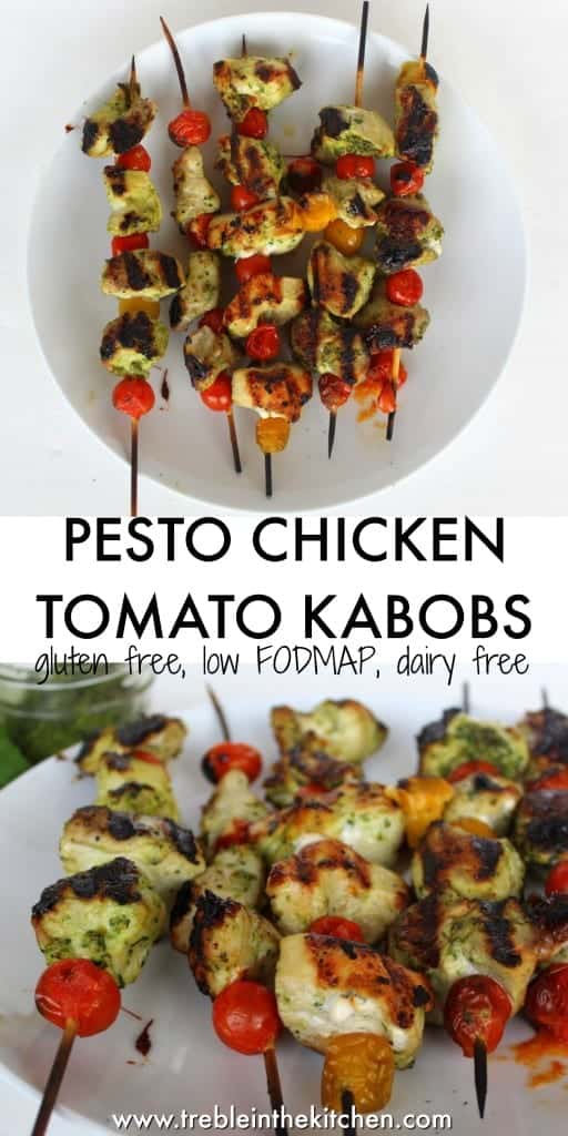 Pesto Chicken Tomato Kabobs from Treble in the Kitchen