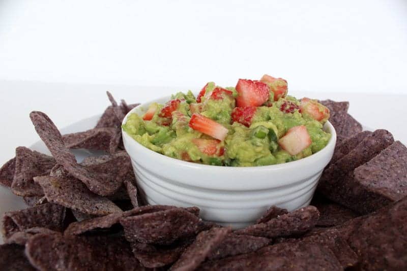 Strawberry Basil Guacamole from Treble in the Kitchen