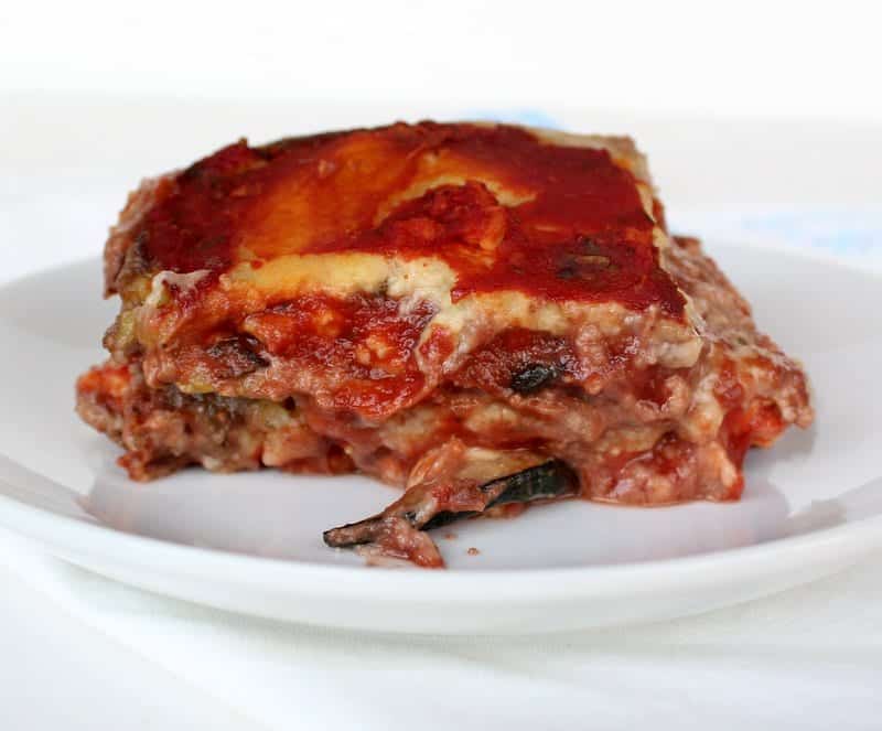 Roasted Vegetable Lasagna {Dairy Free, Paleo-Friendly} from Treble in the Kitchen