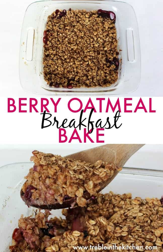 Berry Oatmeal Breakfast Bake from Treble in the Kitchen