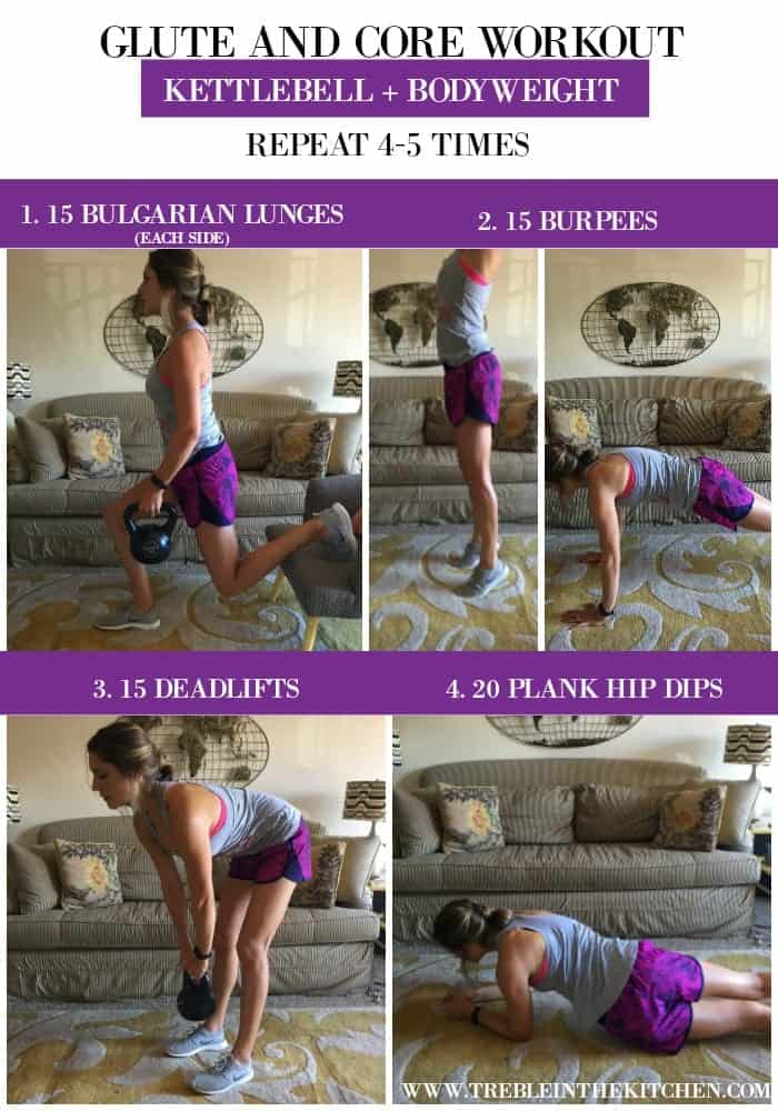 Glute and Core workout from Treble in the Kitchen